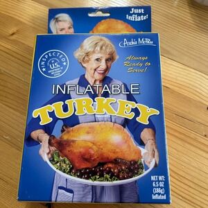Archie McPhee Inflatable Turkey Novelty Gag Gift Thanksgiving Prop 16 Inch